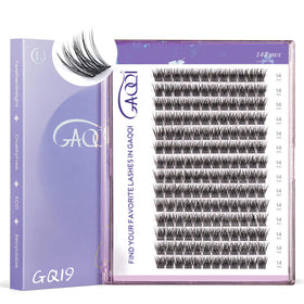 GAQQI GQ19 lash clusters packaging with 168 pieces for at-home DIY lash styling