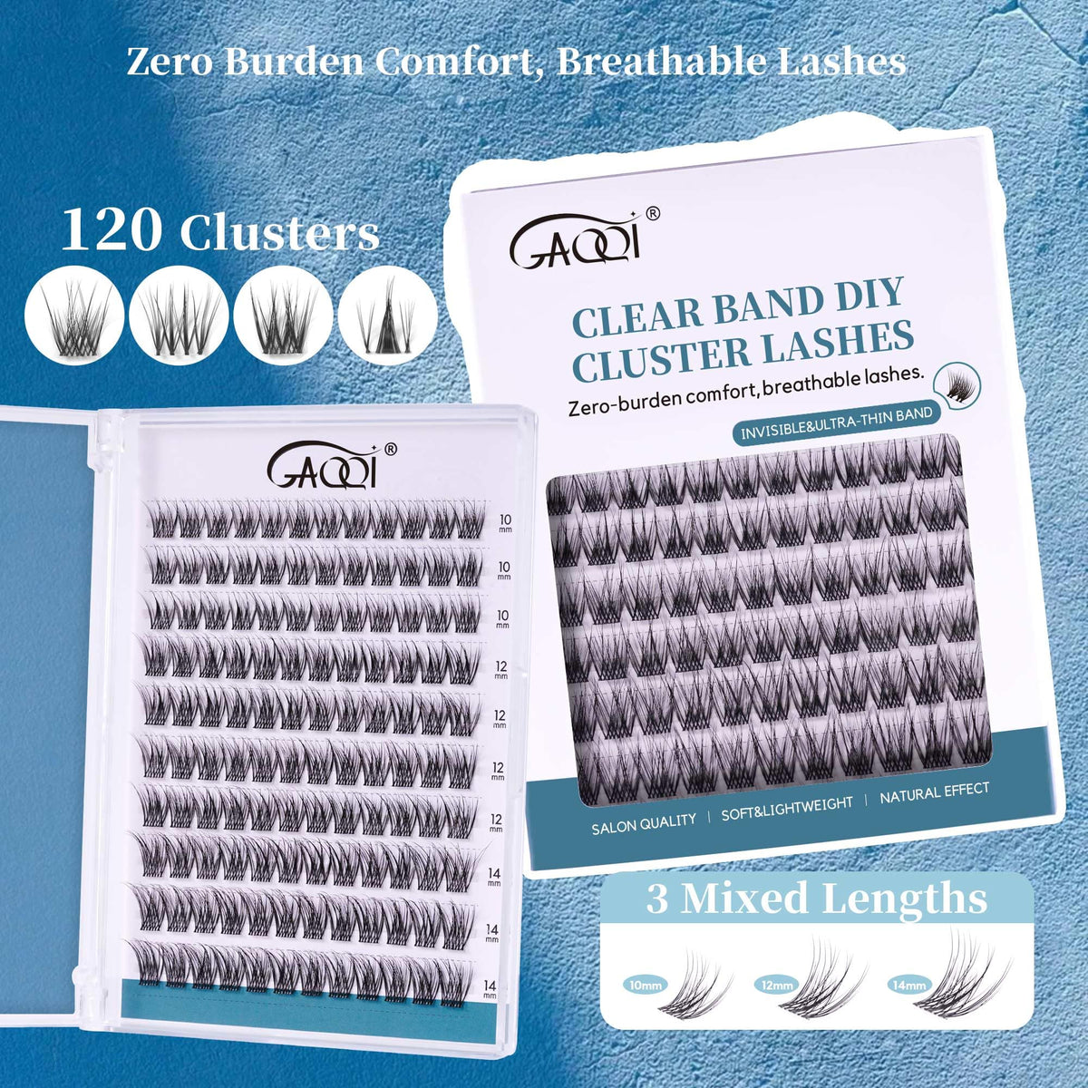GAQQI Easy-install wide-band clusters simplify home lash applications.