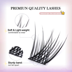 GAQQI GQ03 lashes in 16mm cat-eye finish for daily glamour