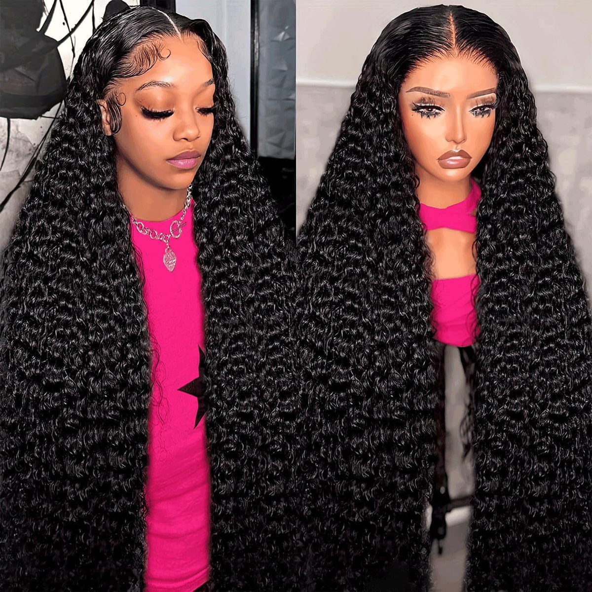 GARAXIS 250% density deep wave wig displays full natural volume for daily styling.