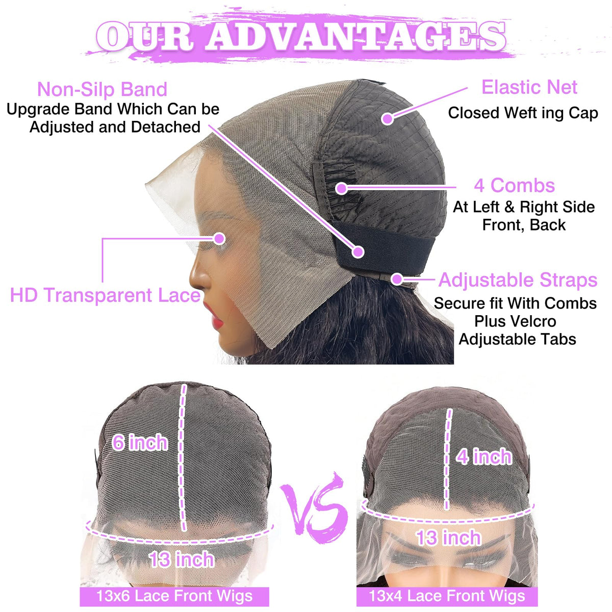 GARAXIS pre-plucked cap with adjustable band for a secure, comfortable fit.