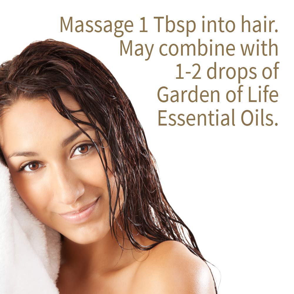Garden of Life Jojoba Oil for hair care delivering lightweight conditioning.