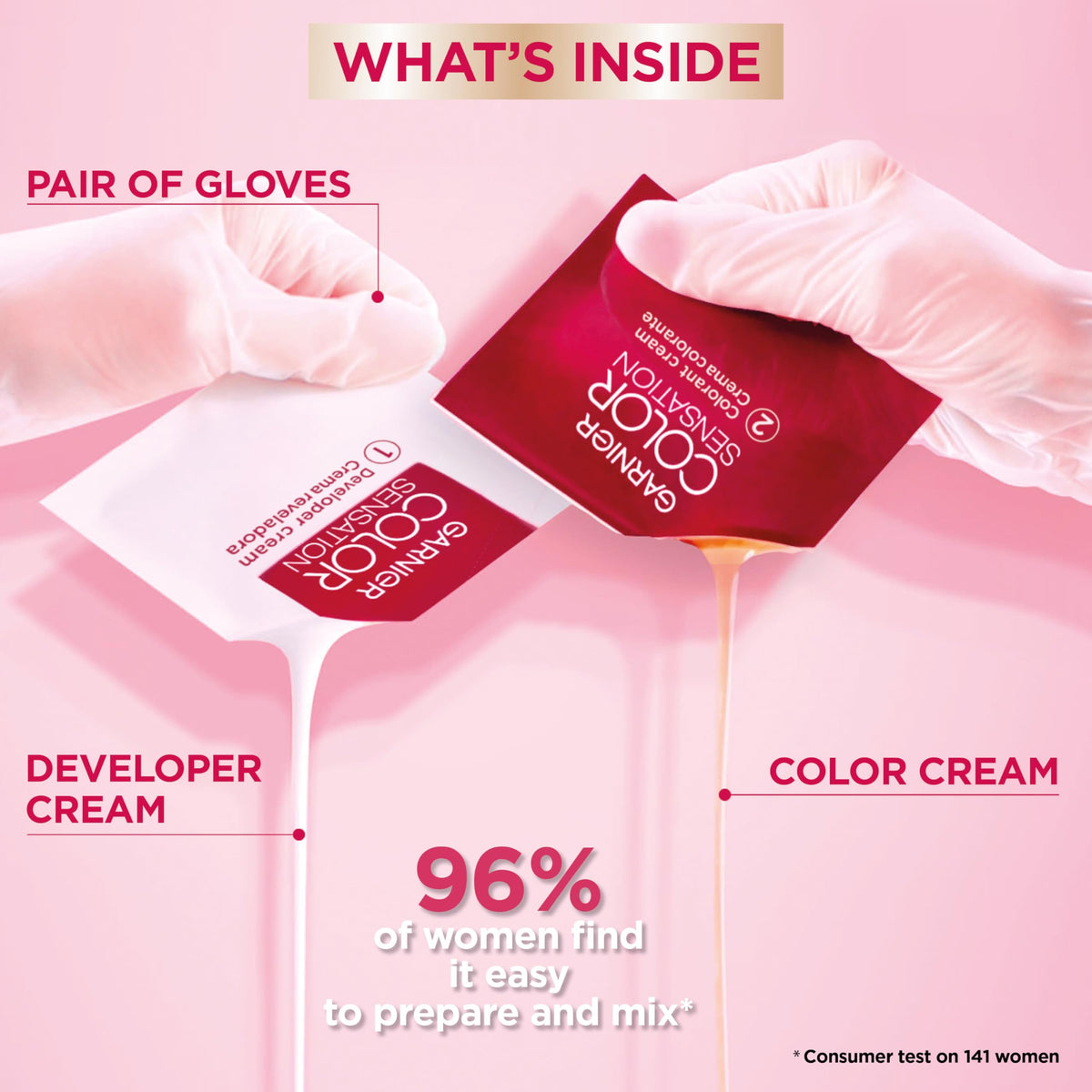Garnier Color Retouch 6-6 Red worked through lengths for uniform shade.