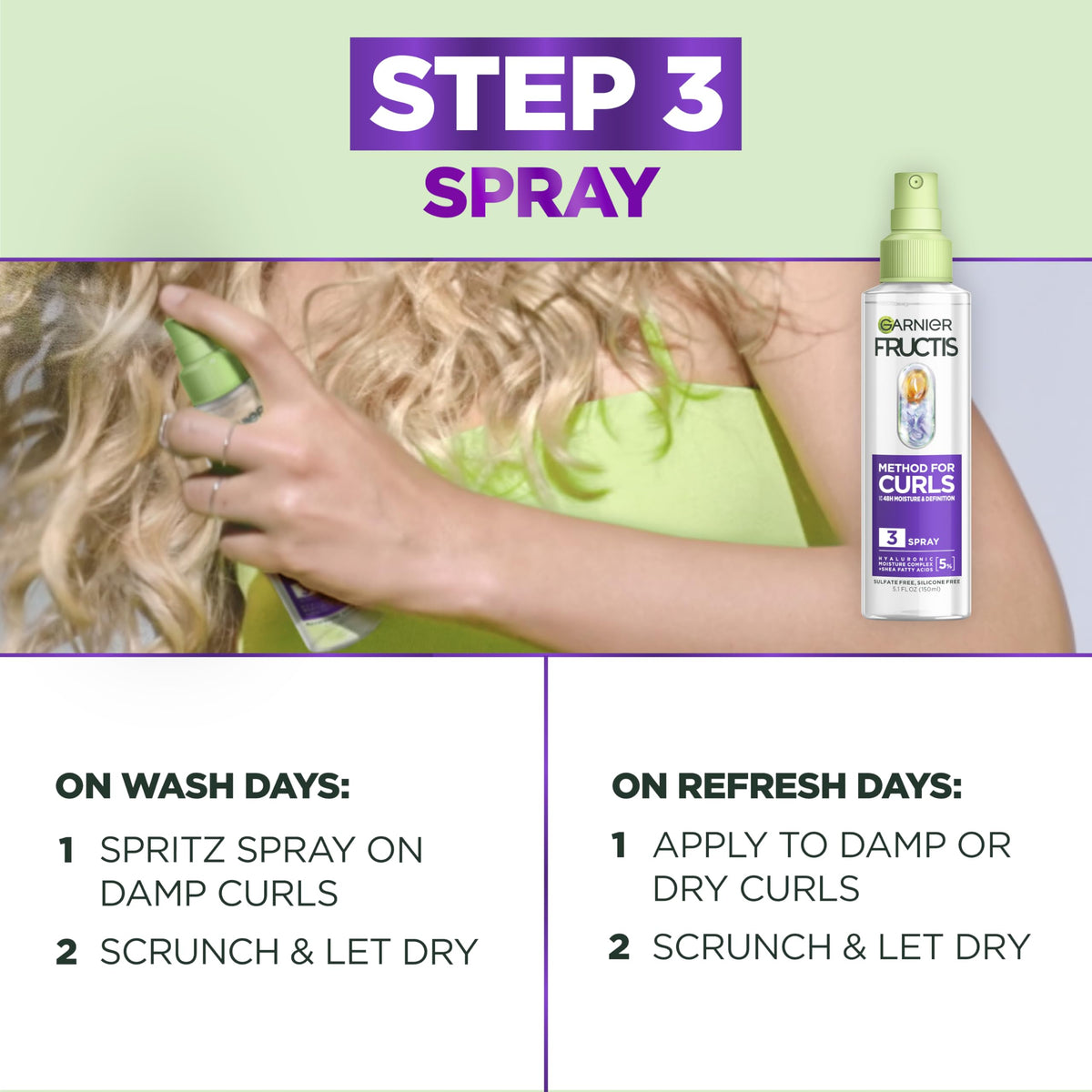Garnier Fructis Method for Curls Cruelty-Free Leaping Bunny logo on packaging