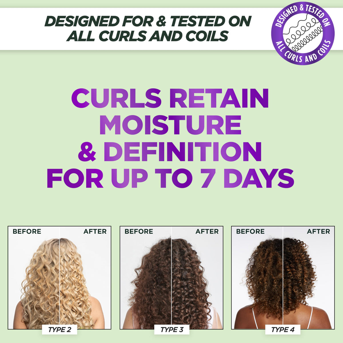 Garnier Fructis Method for Curls shampoo lathering through curly hair