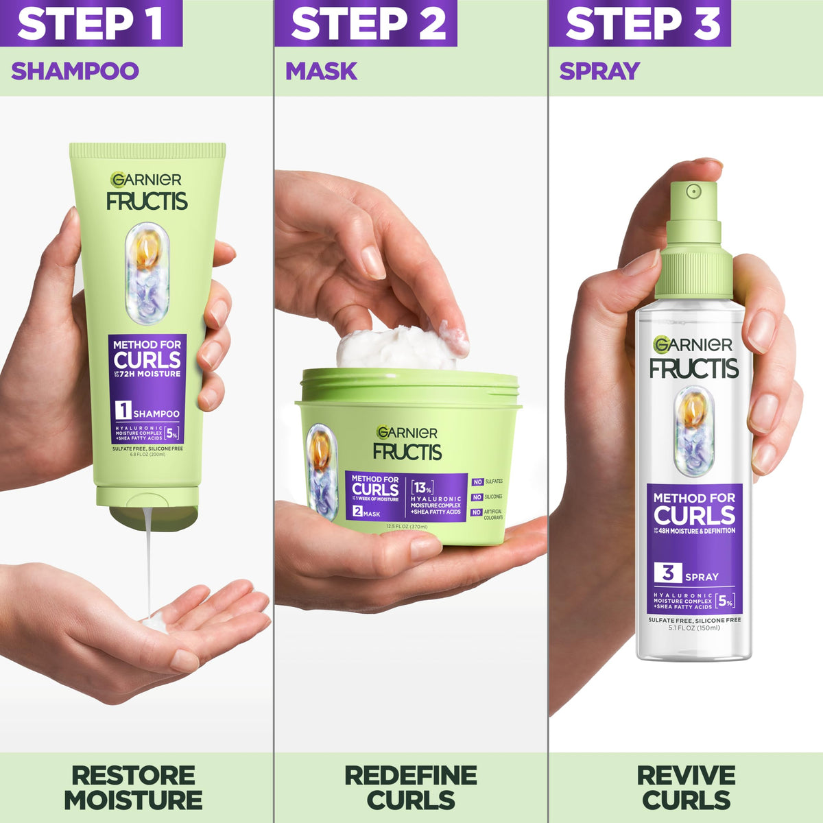 Garnier Fructis Method for Curls spray revitalizing dry curls between washes