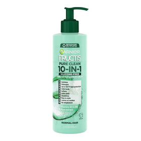 Garnier Fructis Pure Clean 10-in-1 Leave-In bottle for lightweight hydration and detangling