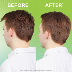 Garnier Fructis Pure Clean Hydrating Conditioner bottle back highlights paraben-free vegan formula