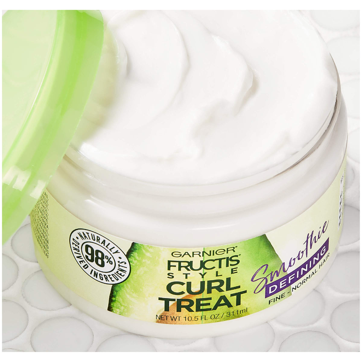 Defined and soft curls after air drying with Garnier Fructis Smoothie