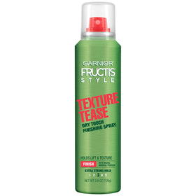 Garnier Fructis Texture Tease bottle showing the dry touch finish for lift