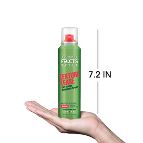Quick-dry finish achieved with Garnier Fructis Texture Tease on hair