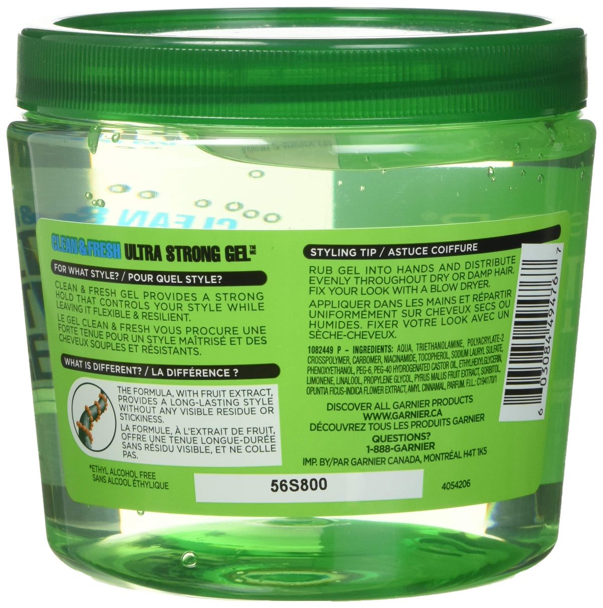 Garnier Fructis Ultra Strong Hold Gel hair styling action demonstrates secure control