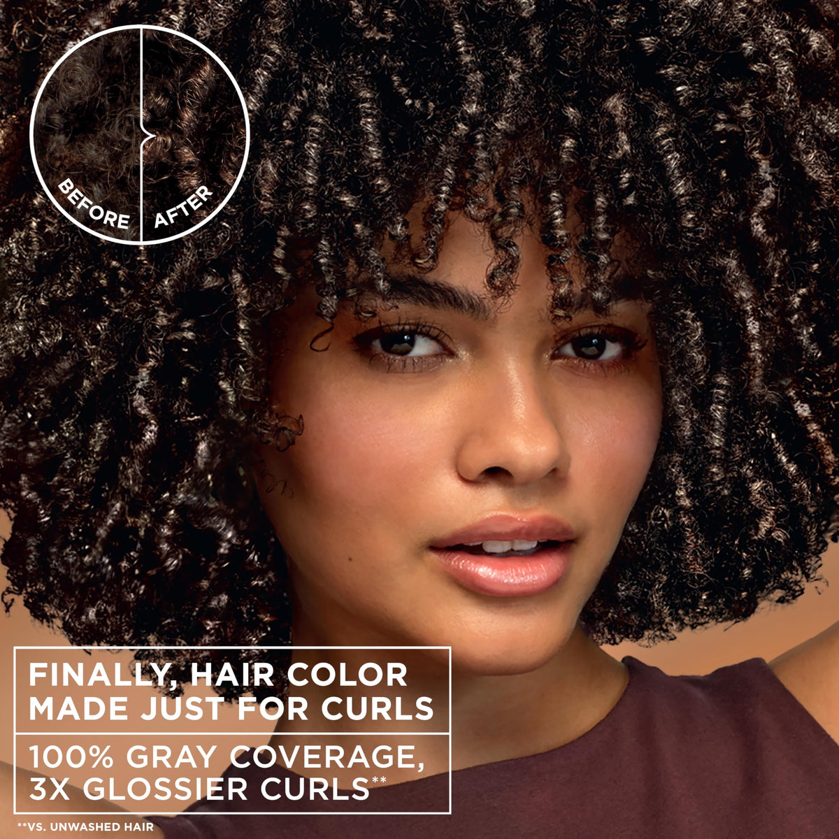 Applying Garnier Nutrisse Glossy Curl Color to curls for even coverage