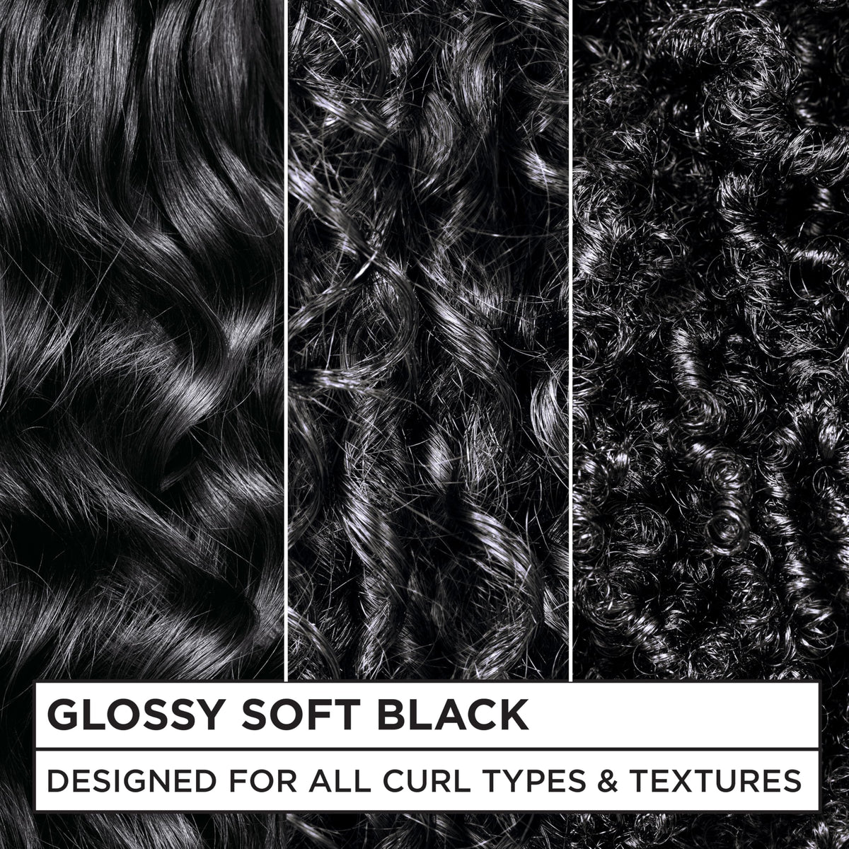 Shade swatches for Garnier Nutrisse CR2 glossy soft black