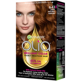 Garnier Olia 60% oil blend saturates hair for long-lasting color