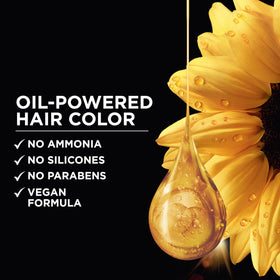 Garnier Olia developer bottle setup for precise color mix
