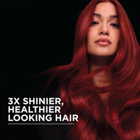 Garnier Olia gray coverage visual demonstrating 100% gray blend