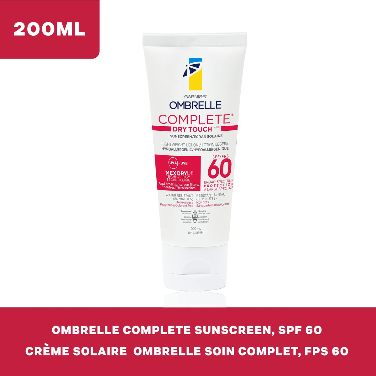 Close-up of the sheer-touch texture blending into skin with Garnier Ombrelle.
