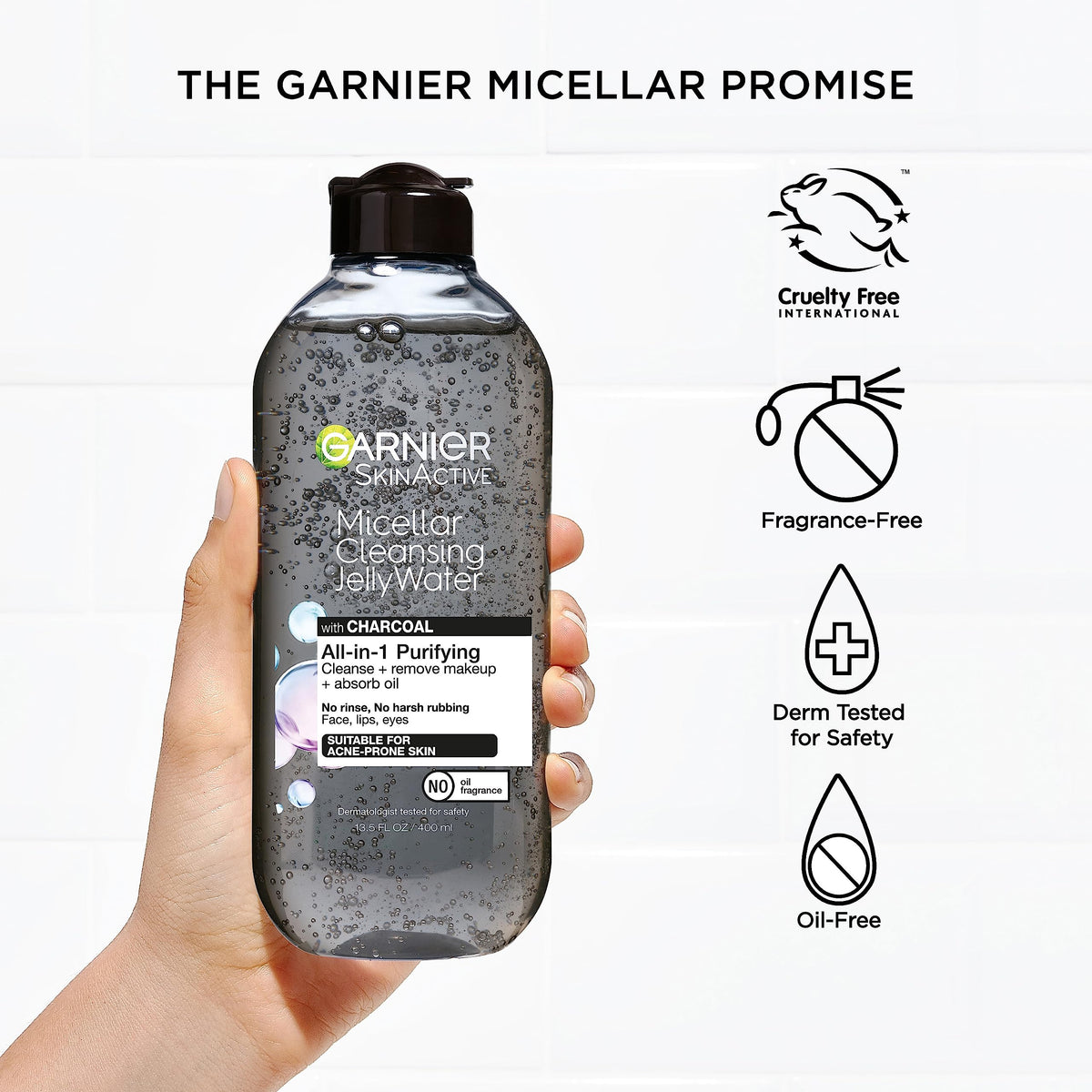 Garnier SkinActive Charcoal Jelly Water purifying cleanser for acne-prone skin.
