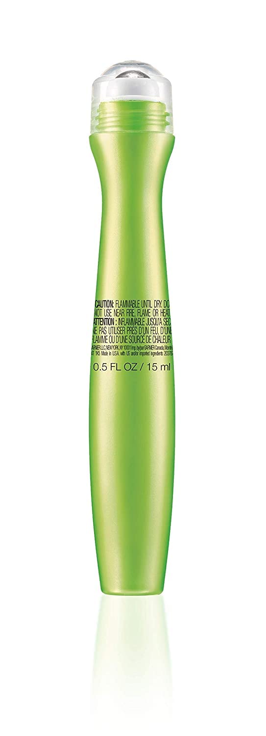 Garnier SkinActive Eye Roller bottle-closeup—quick cooling for decongesting the eye area.
