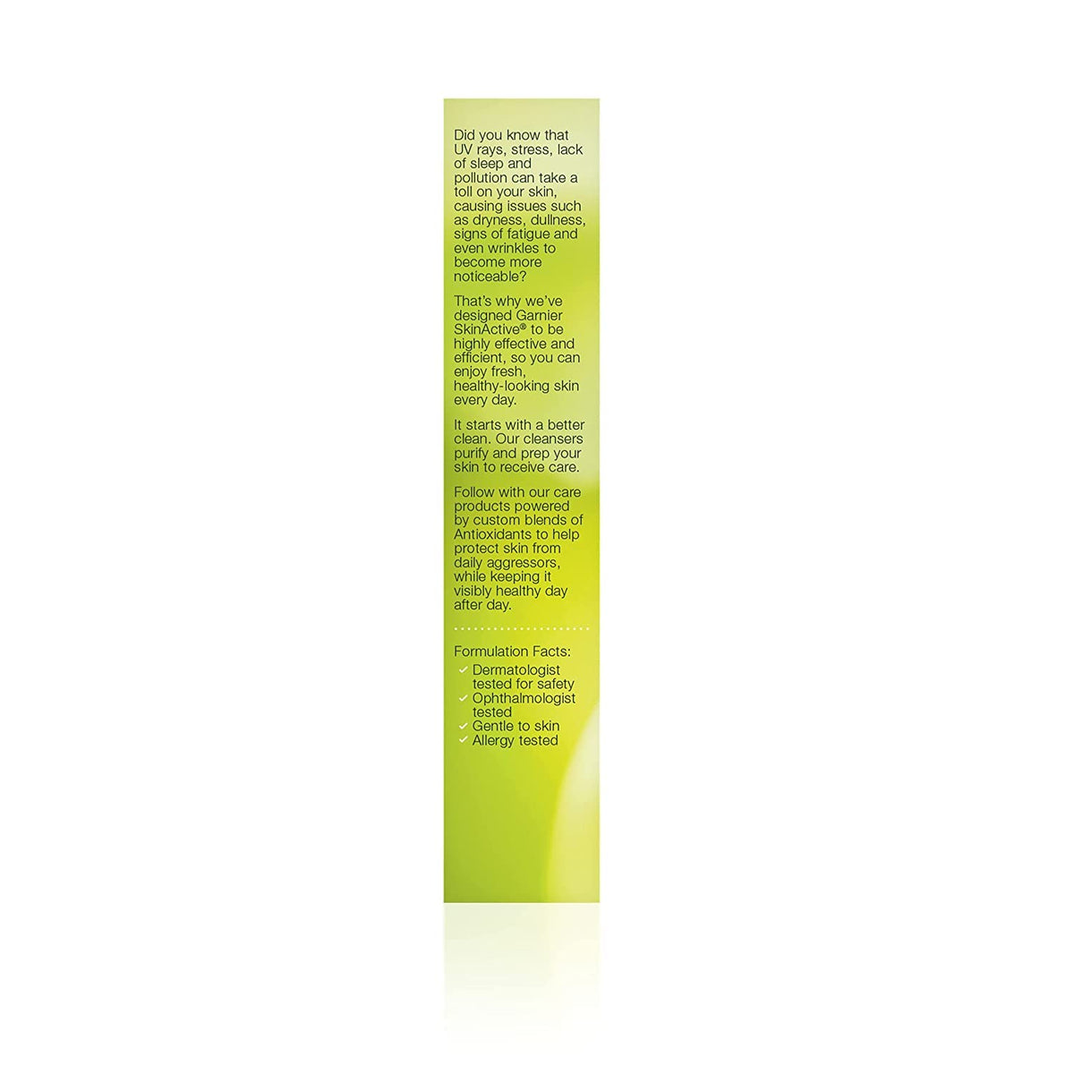 Garnier SkinActive Clearly Brighter Eye Roller roller-ball—soft tip for precise under-eye care.