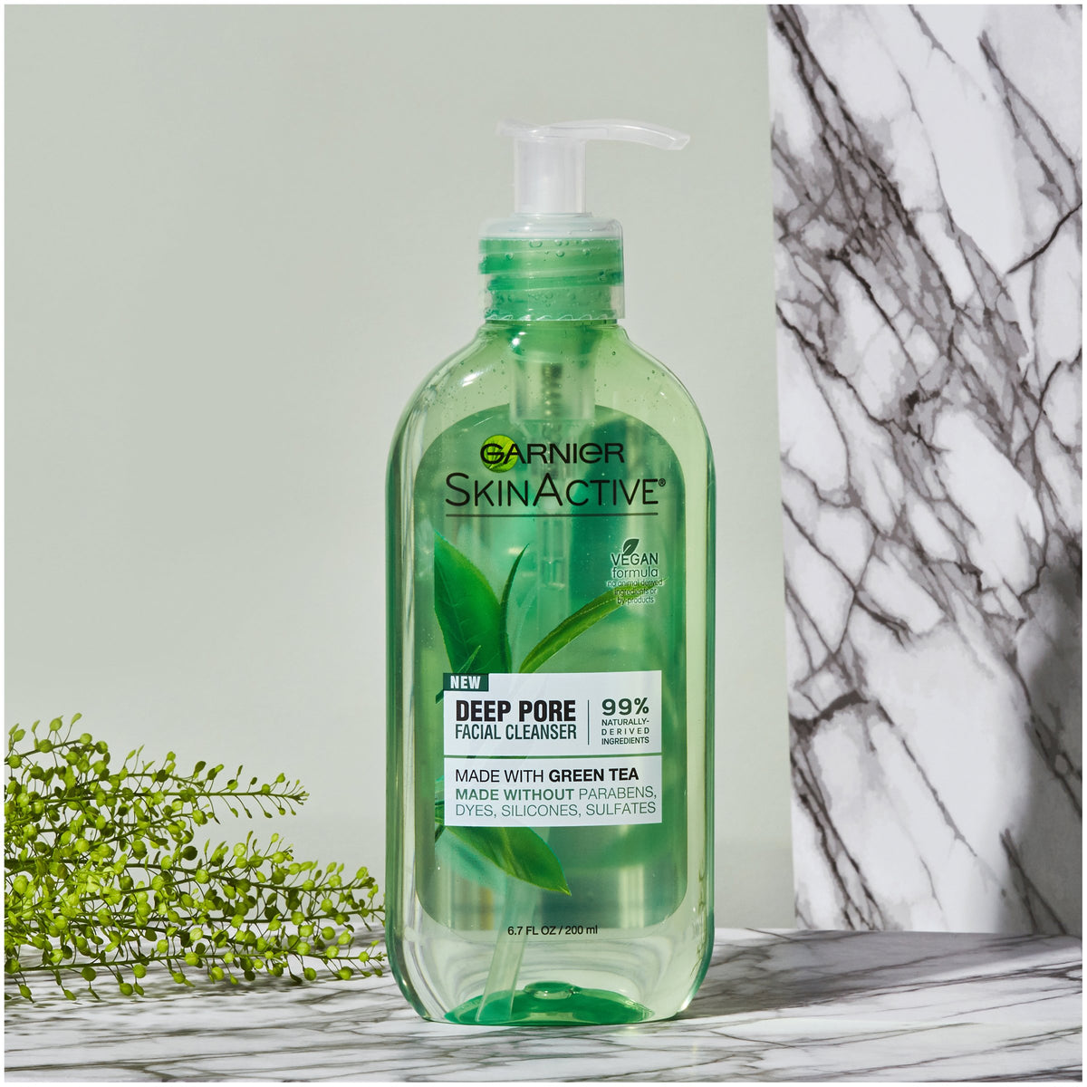 Garnier SkinActive Green Tea Face Wash mattifies skin without drying.