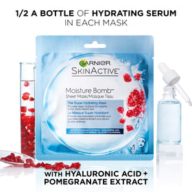 Garnier SkinActive hyaluronic acid-saturated mask drenched in hydrating serum
