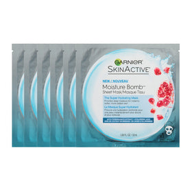 Garnier SkinActive six-pack mask packaging ready for at-home hydration