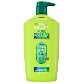 Garnier Fructis Pure Moisture conditioner bottle demonstrates hydration for dry hair