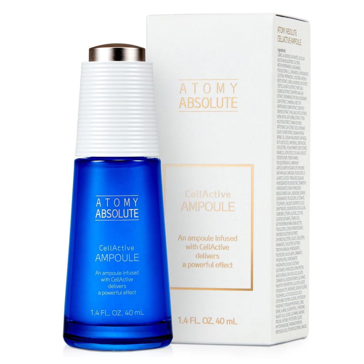 GASHINA STORY A.t.o.m.y ampoule bottle with sleek design for daily skincare.