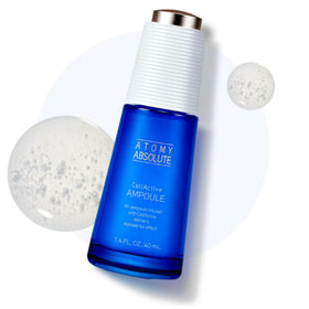 GASHINA STORY A.t.o.m.y ampoule pour detail illustrating controlled dispensing.