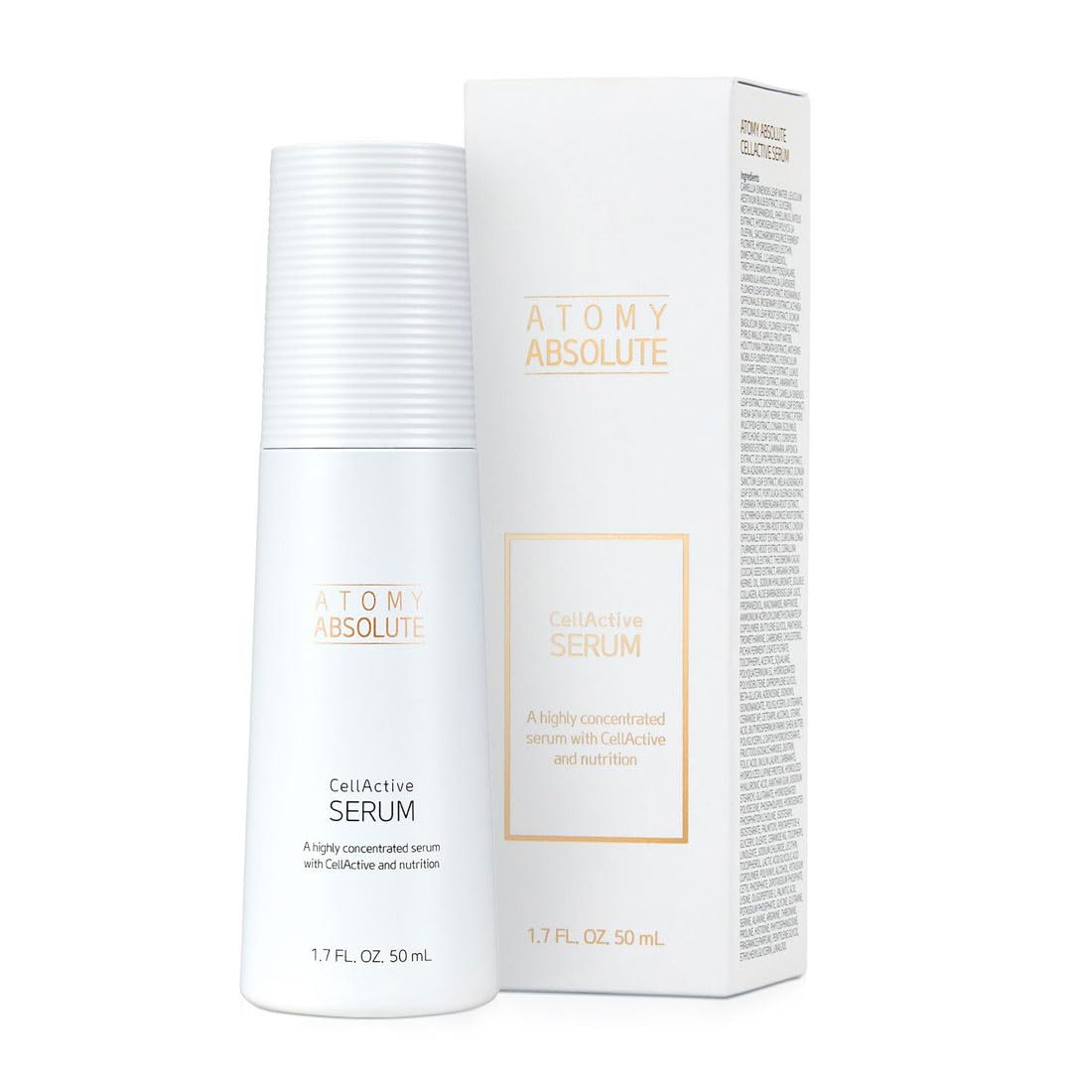 GASHINA STORY A.T.O.M.Y Absolute CellAtive Serum dropper delivering nourishing skin efficiently.