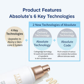 Close-up of A.T.O.M.Y Absolute CellAtive Serum texture showing lightweight hydration.