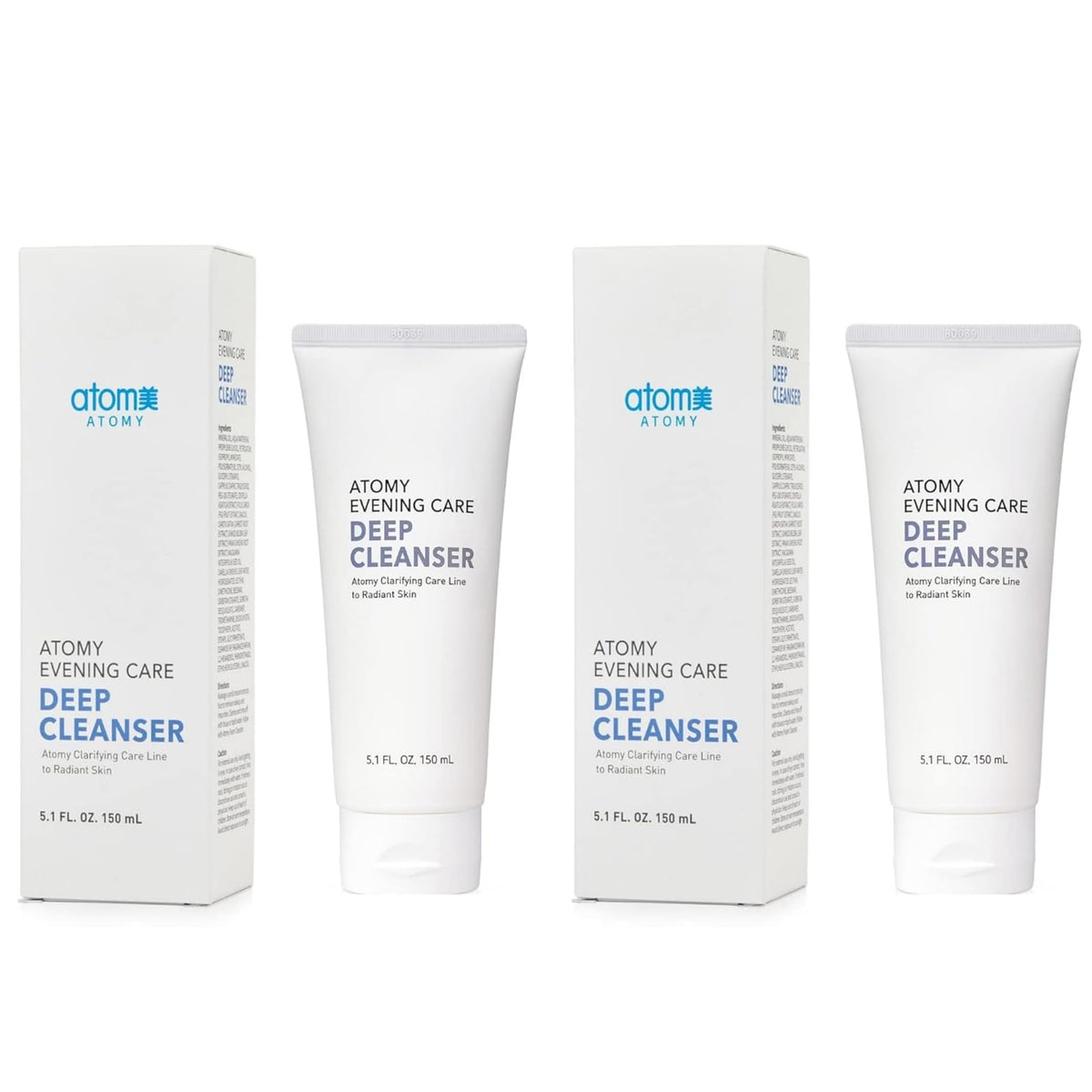 GASHINA STORY ATOMY cleanser bottle pours, suggesting a gentle evening cleanse