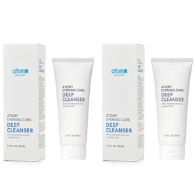 GASHINA STORY ATOMY cleanser bottle pours, suggesting a gentle evening cleanse