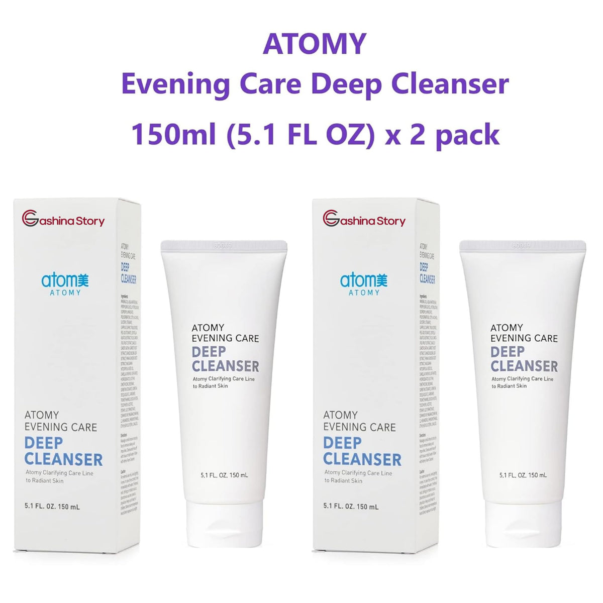 GASHINA STORY ATOMY foam close‑up, highlighting a refreshing cleansing texture