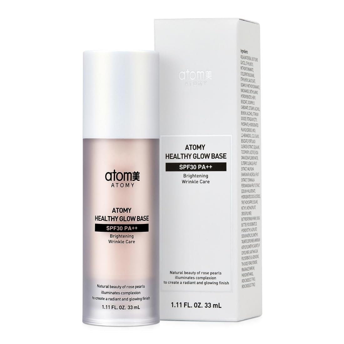 GASHINA STORY Healthy Glow Base bottle for smooth, radiant makeup prep.