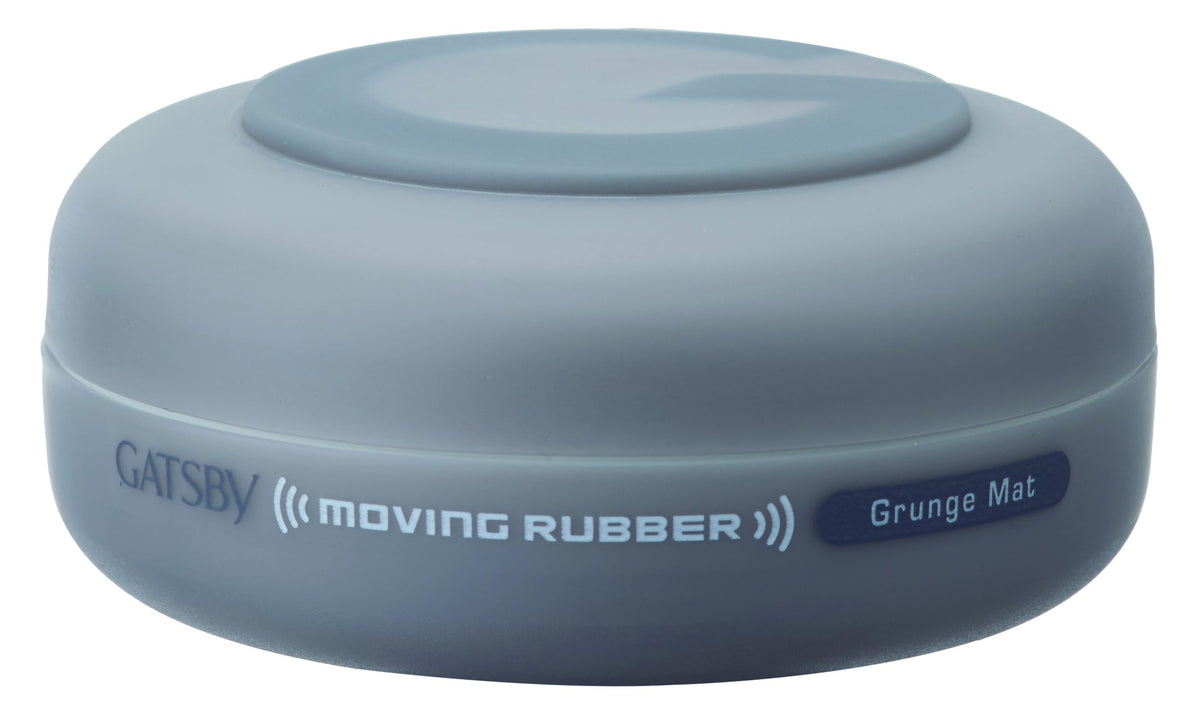 Gatsby Leather Moving Rubber 80g jar for flexible restyling with casual matte finish.
