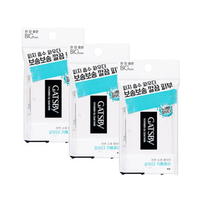Gatsby Paper Powdered Oil Clear front packaging with three-pack for on-the-go shine control.