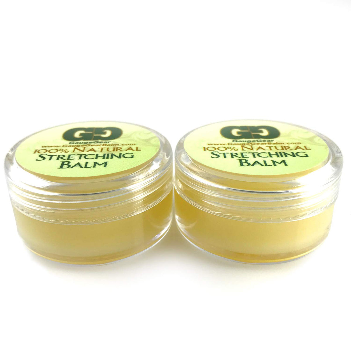 Close-up of Gauge Gear balm texture highlighting natural ingredients.