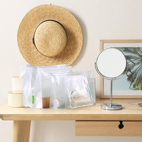 GAWBYET transparent bag emphasizes durability and waterproof PVC.