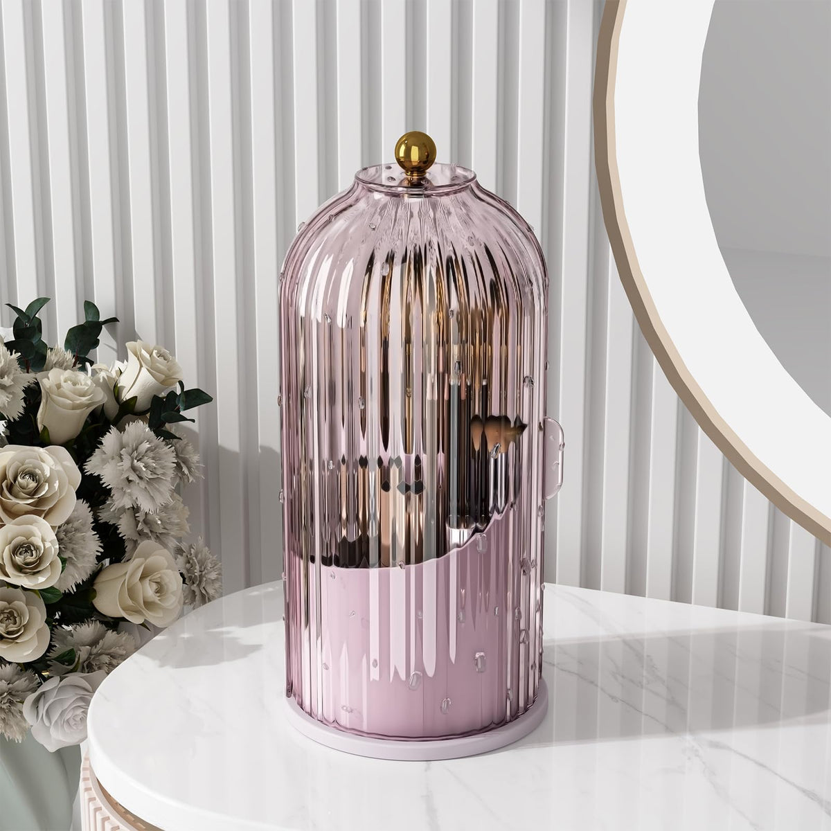 GAXmi brush holder with waterproof lid protects brushes from moisture