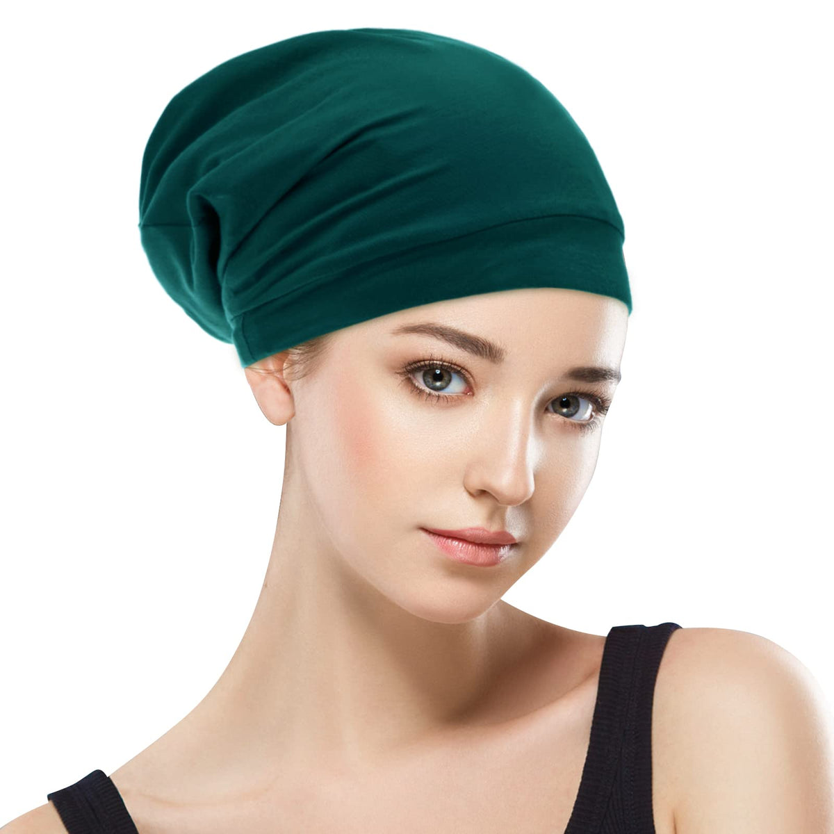 GB Selected adjustable sleep cap with hidden strap ensures a secure all-night fit.
