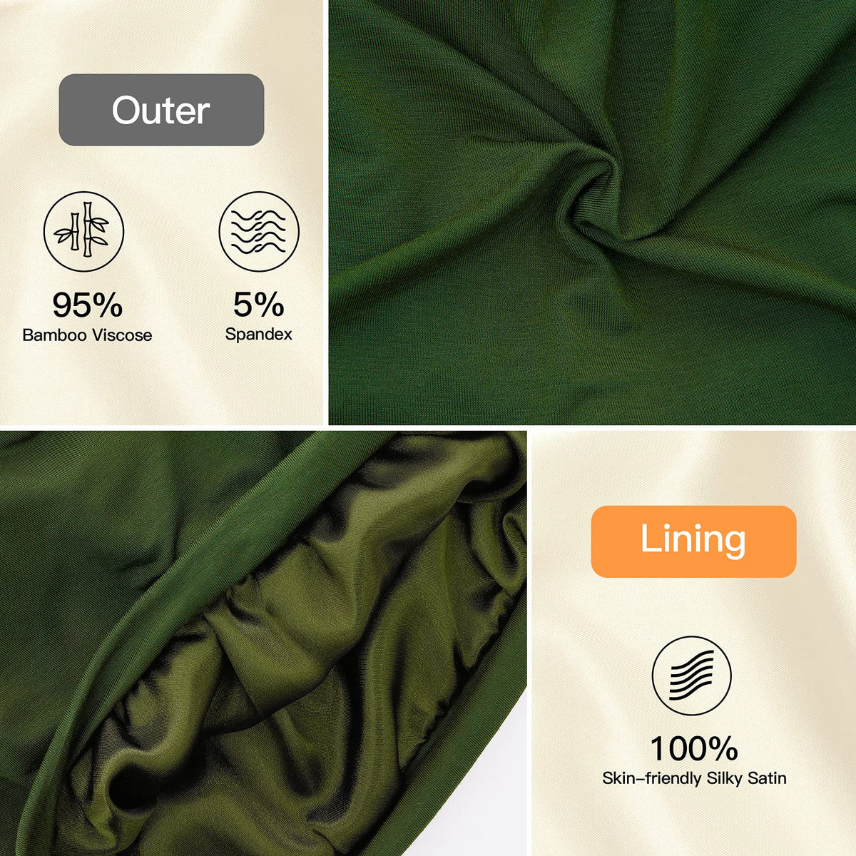 GB Selected bamboo-fiber outer texture close-up highlighting breathable outer layer.