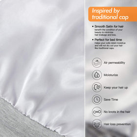 GB Selected Satin-Lined Bonnet worn on head promotes comfortable sleep.