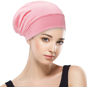 GB Selected satin-lined sleep cap keeps hairstyles intact while resting.