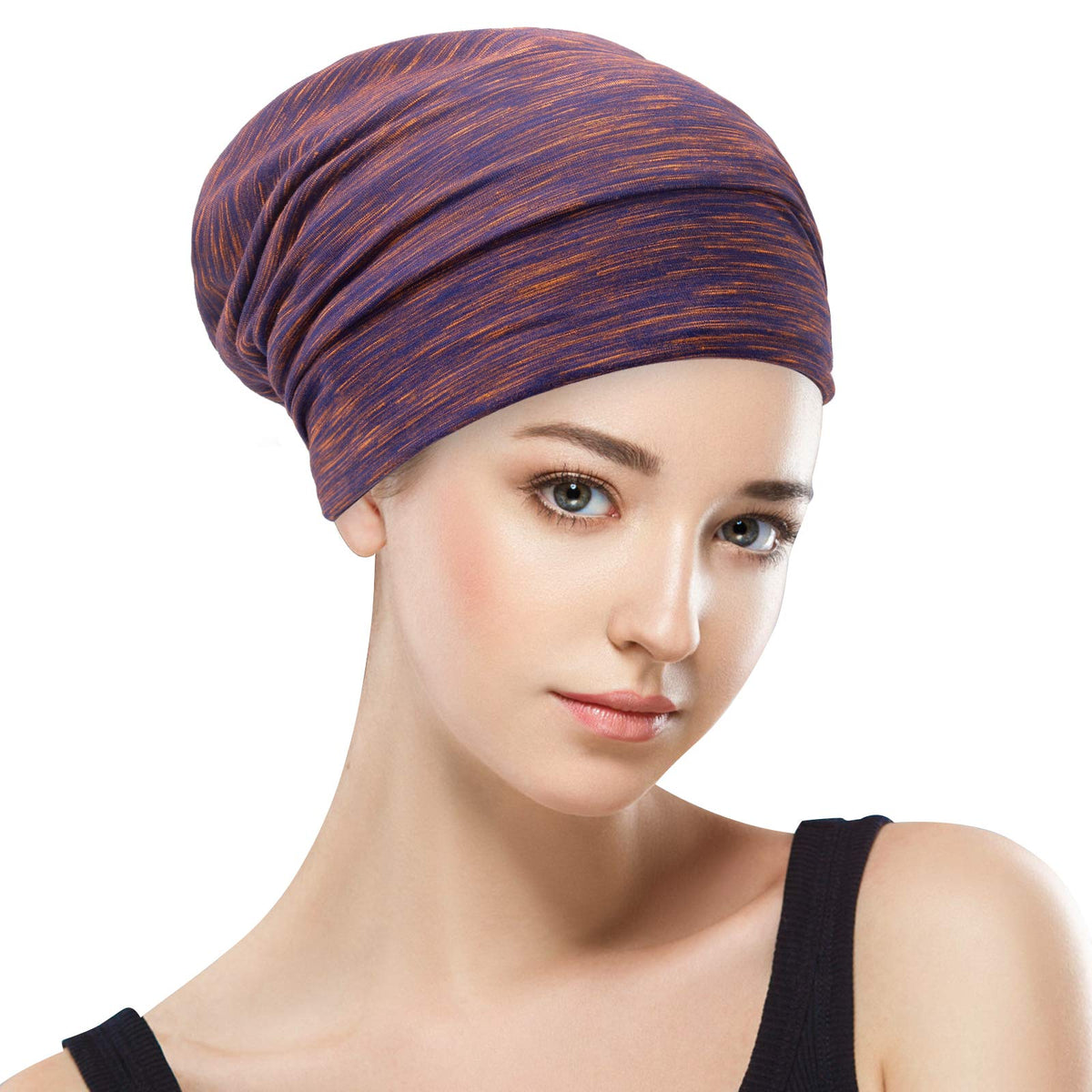 GB Selected bonnet in mixed purple color ideal for sleep or lounge wear