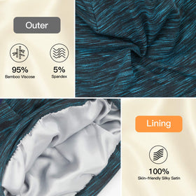 GB Selected silk bonnet worn at home adds effortless style and hair protection