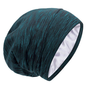 GB Selected silk satin lined bonnet sleep cap front view with secure night fit