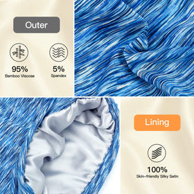 GB Selected silk satin lining minimizes friction to preserve hairstyles.
